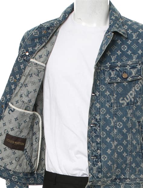 supreme lv jeans jacket|louis vuitton supreme shoes.